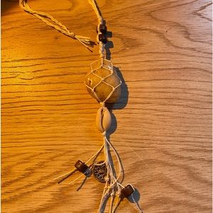 earthy stone tassel!